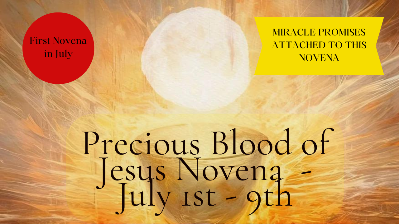 Precious Blood Novena in Honor of the Nine Choir Of Angels - Special Promises Attached