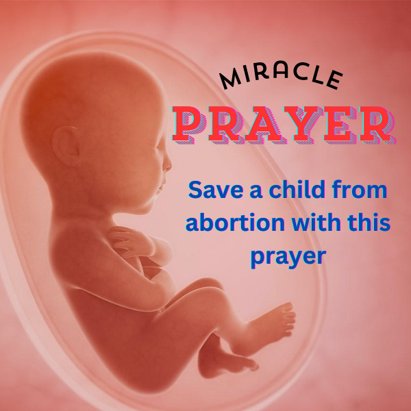 A Miracle Prayer from Heaven to Baptize Aborted Babies - with a Special Promise from Heaven to Those who Spread It.