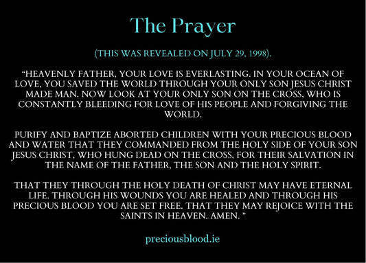 20 Prayer Cards to Baptize Aborted Babies - Spread Prayer to Receive Our Lady's Promise