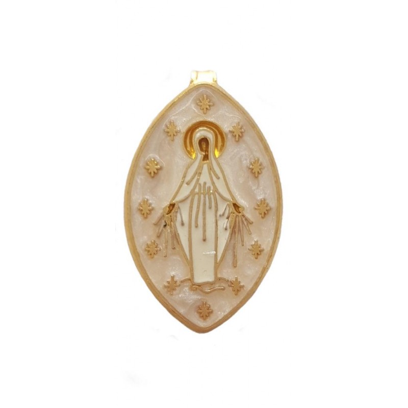 Relic - 18kt Gold Plated Brass Vintage White Style Miraculous Medal