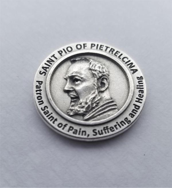 Padre Pio Healing Prayer Relic Coin