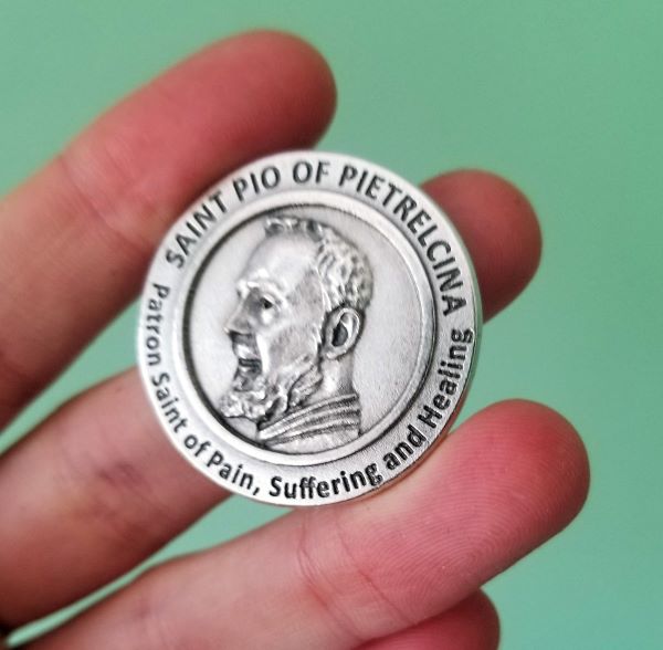 Padre Pio Healing Prayer Relic Coin