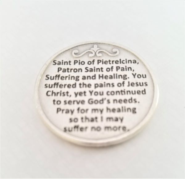 Padre Pio Healing Prayer Relic Coin