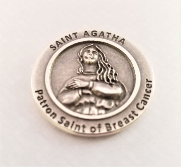 Saint Agatha Patron Saint Of Breast Cancer Coin