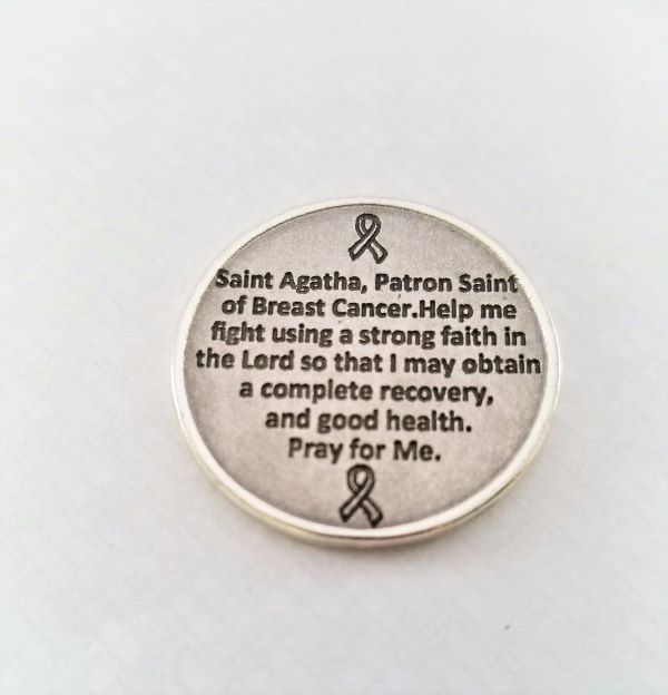 Saint Agatha Patron Saint Of Breast Cancer Coin