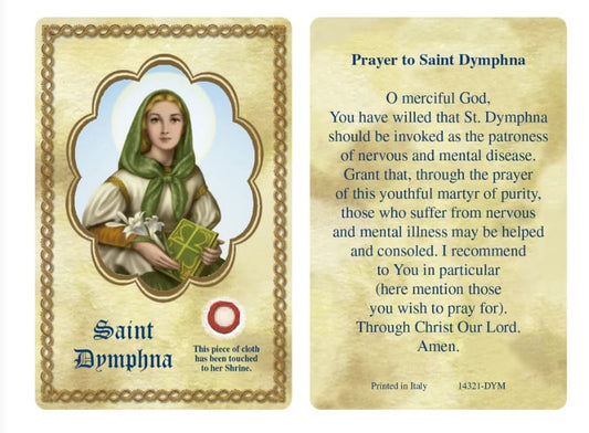 Saint Dymphna Relic Card - For Mental Afflictions