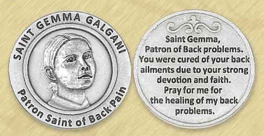 Saint Gemma Galgani Coin - Patron Saint of Back Pain