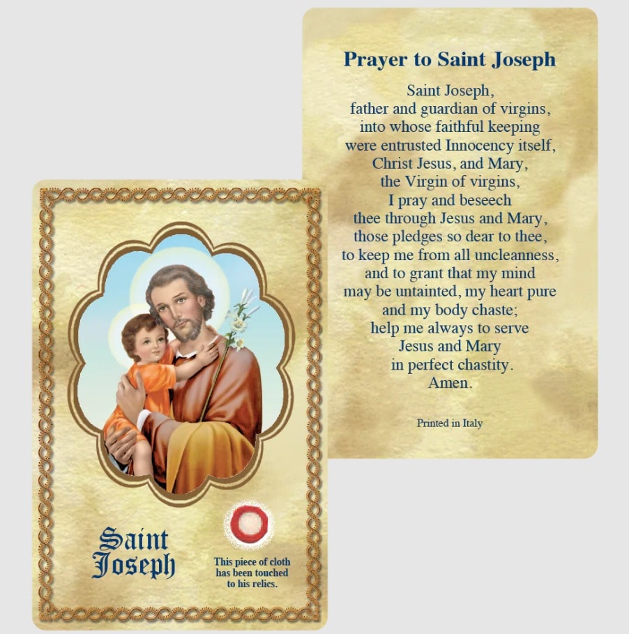 Relic Prayer Cards