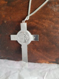 Load image into Gallery viewer, Gents Large Sterling Silver St Benedict's Crucifix & Chain
